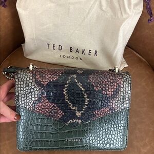 Ted Baker Croc-Embossed Shoulder Bag